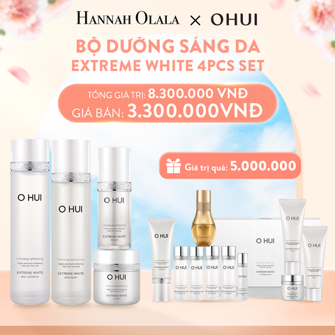  A618_DEAL15: BỘ DƯỠNG SÁNG DA OHUI EXTREME WHITE 4PCS SET 