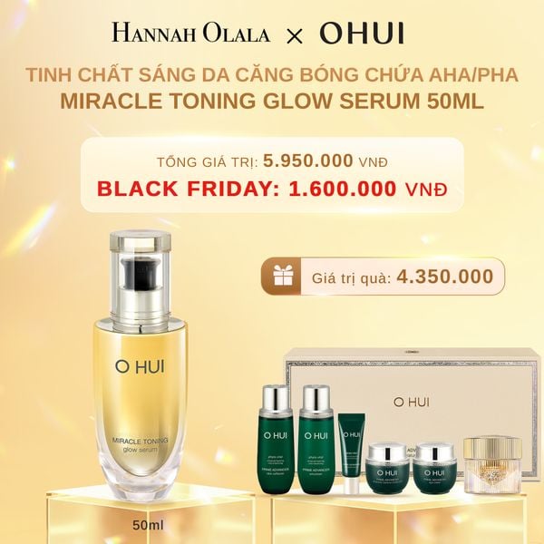  DEAL 7: TINH CHẤT SÁNG DA CĂNG BÓNG CHỨA AHA/PHA OHUI MIRACLE TONING GLOW SERUM 50ML 