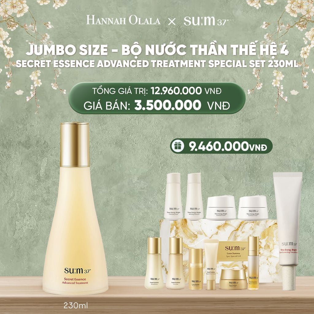  DEAL27: JUMBO SIZE - BỘ NƯỚC THẦN THẾ HỆ 4 SU:M37 SECRET ESSENCE ADVANCED TREATMENT SPECIAL SET 230ML 