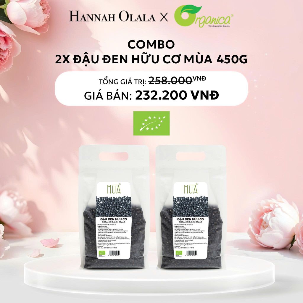  E154: DEAL 12: COMBO 2 X ĐẬU ĐEN HỮU CƠ MÙA 450G 