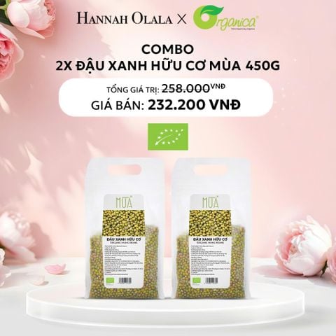  E155: DEAL 13: COMBO 2 X ĐẬU XANH HỮU CƠ MÙA 450G 