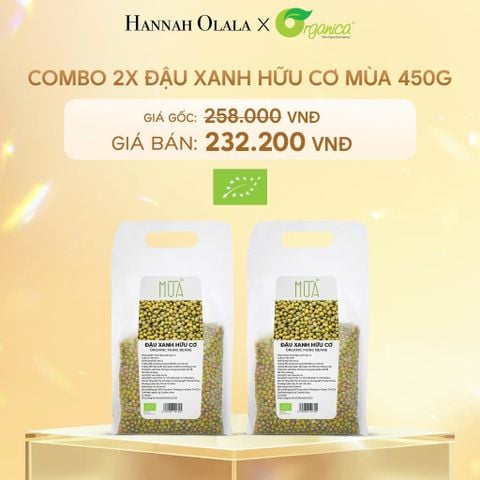  C846_DEAL 11: COMBO 2 X ĐẬU XANH HỮU CƠ MÙA 450G 