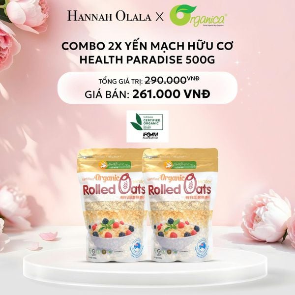  E153: DEAL 11: COMBO 2 X YẾN MẠCH HỮU CƠ HEALTH PARADISE 500G 
