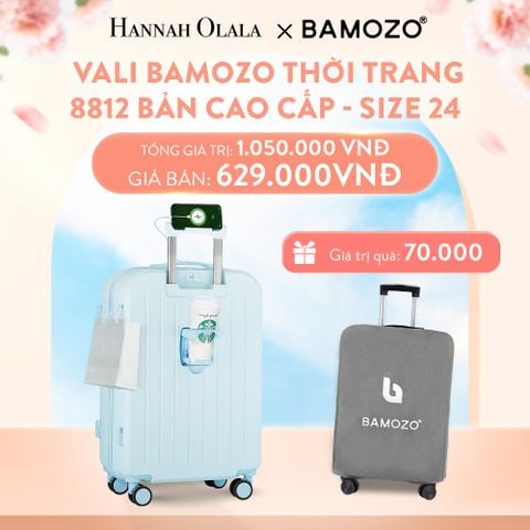  A75_DEAL 3: VALI BAMOZO 8812 CAO CẤP (TẶNG BỌC VALI) 