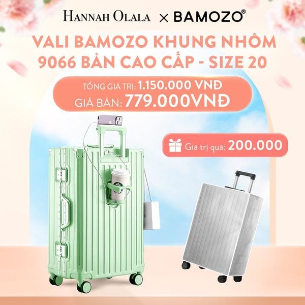 A41_DEAL 1: VALI BAMOZO KHUNG NHÔM 9066 BẢN CAO CẤP (TẶNG BỌC VALI CC TRONG SUỐT) 