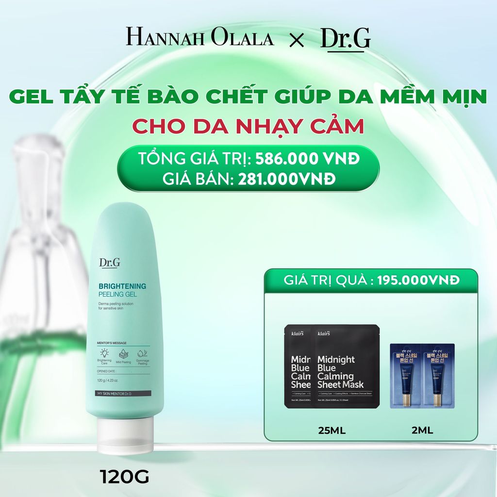  DEAL 3: TẨY DA CHẾT DR.G BRIGHTENING PEELING GEL 120G (NEW) 