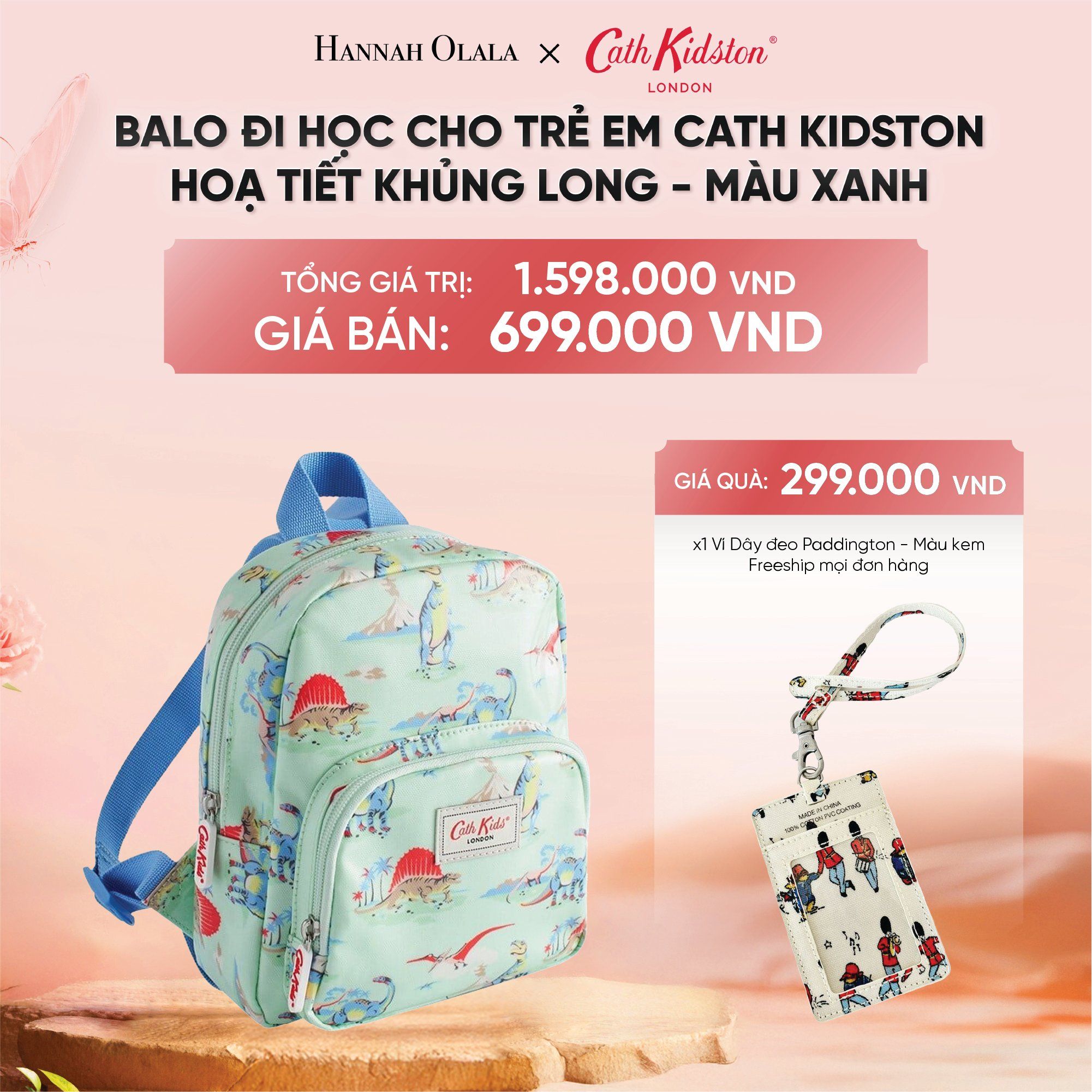  DEAL 3: BALO CHO BÉ ĐI HỌC CATH KIDSTON PHONG CÁCH VINTAGE ANH QUỐC 