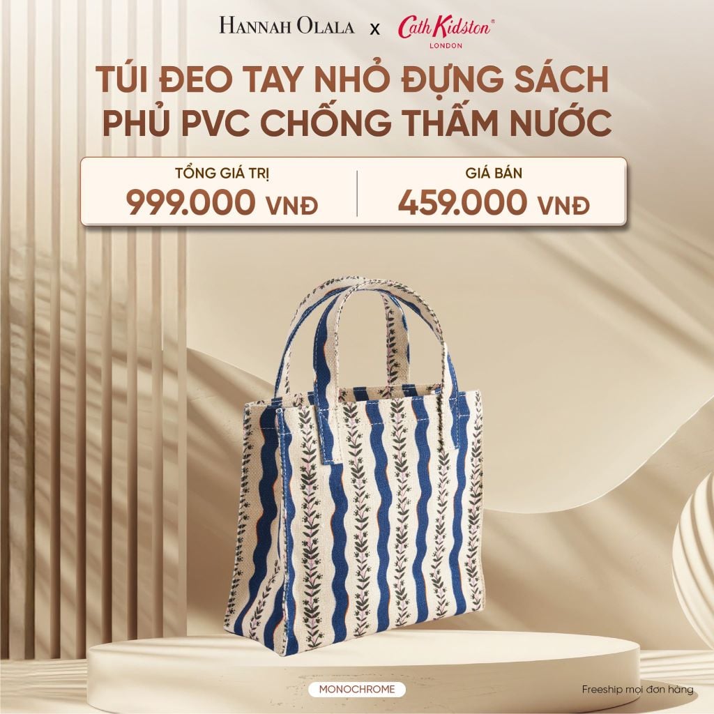  DEAL 3: TÚI ĐEO TAY NHỎ ĐỰNG SÁCH CATH KIDSTON PHỦ PVC CHỐNG THẤM NƯỚC 