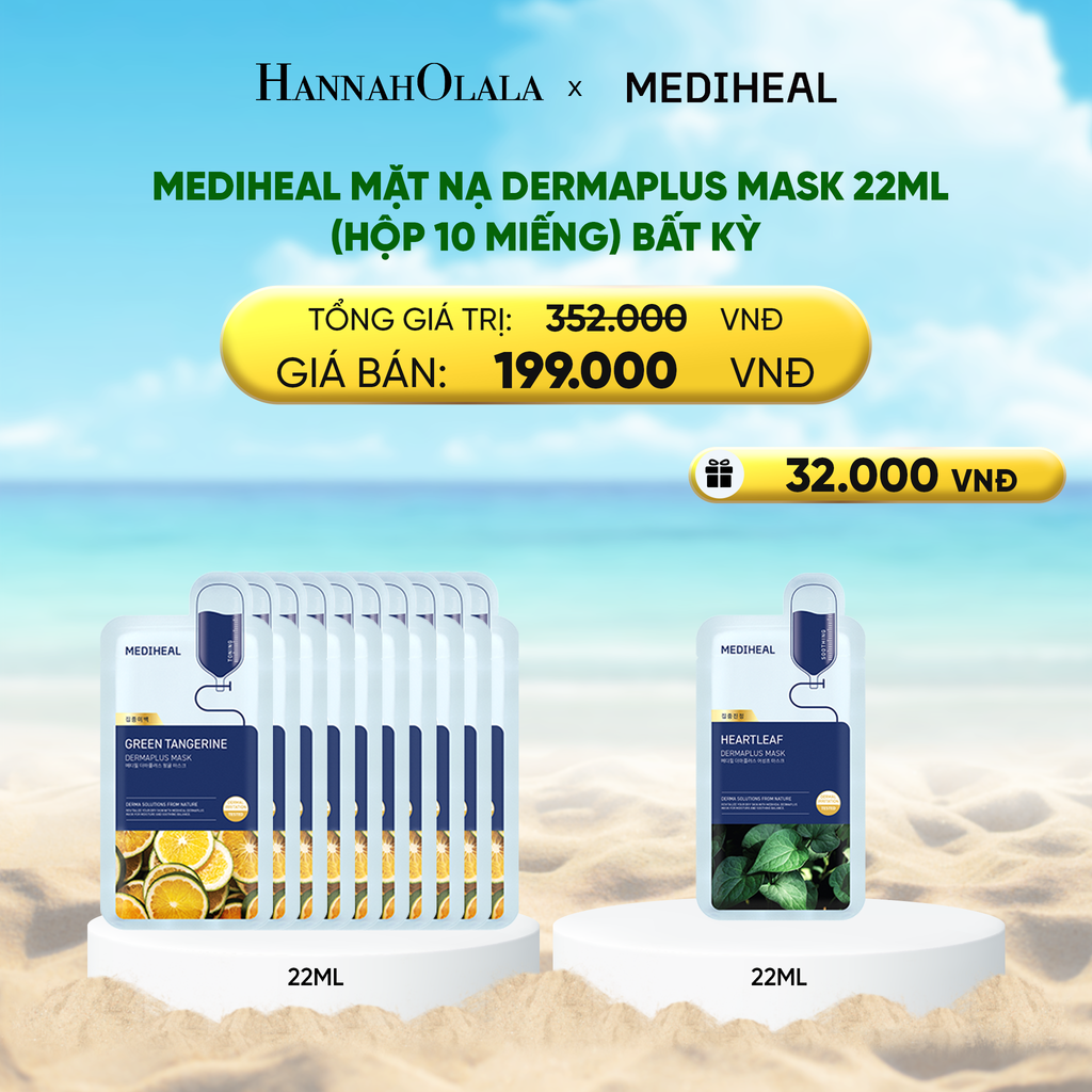  MEDIHEAL MẶT NẠ DERMAPLUS MASK 22ML (HỘP 10 MIẾNG) BẤT KỲ 