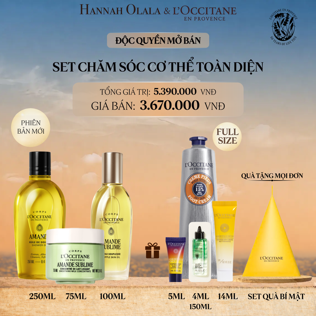  MỚI - CHĂM SÓC CƠ THỂ TOÀN DIỆN L'OCCITANE 