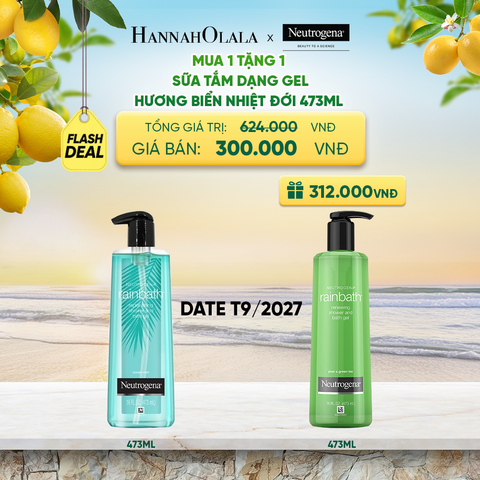  MUA 1 TẶNG 1 SỮA TẮM NEUTROGENA RAINBATH REPLENISHING SHOWER AND BATH GEL OCEAN MIST 473ML (HSD: 08/09/2027) - A2064 