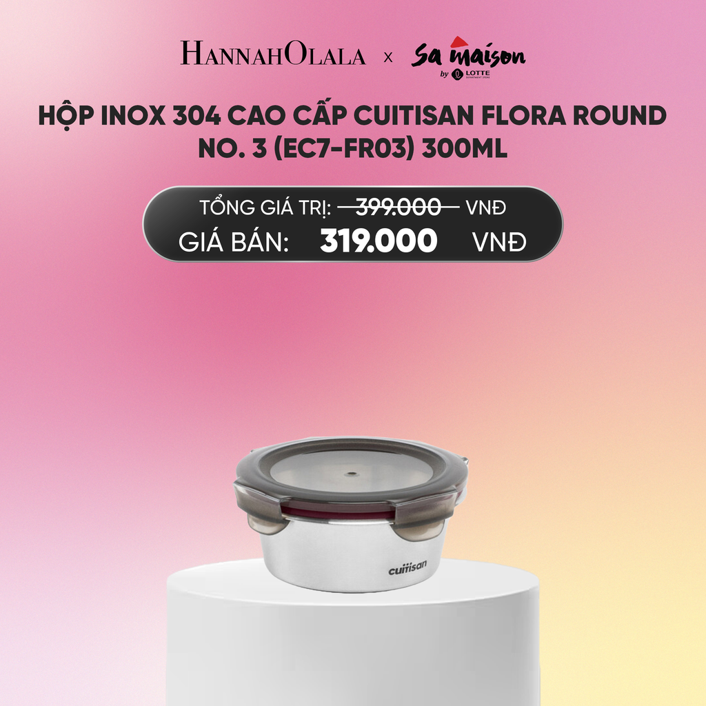  DEAL 14: HỘP INOX 304 CAO CẤP CUITISAN FLORA ROUND_A593 