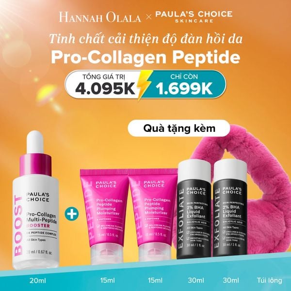  E20: DEAL 8: TINH CHẤT LÀM CĂNG MỊN VÀ SĂN CHẮC DA PAULA'S CHOICE PRO-COLLAGEN MULTI-PEPTIDE BOOSTER MÃ 3020 20ML 