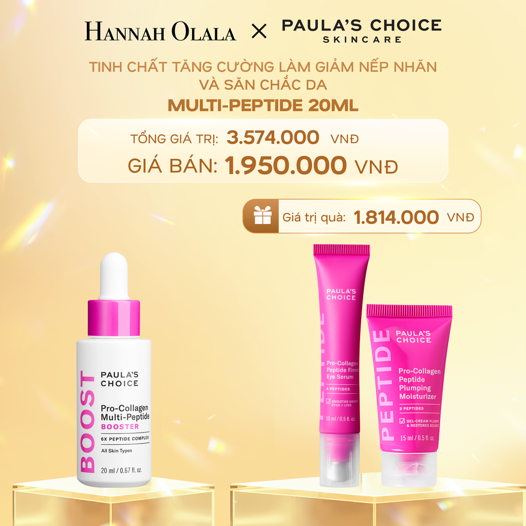  DEAL 11: TINH CHẤT LÀM CĂNG MỊN VÀ SĂN CHẮC DA PAULA'S CHOICE PRO-COLLAGEN MULTI-PEPTIDE BOOSTER MÃ 3020 20ML 