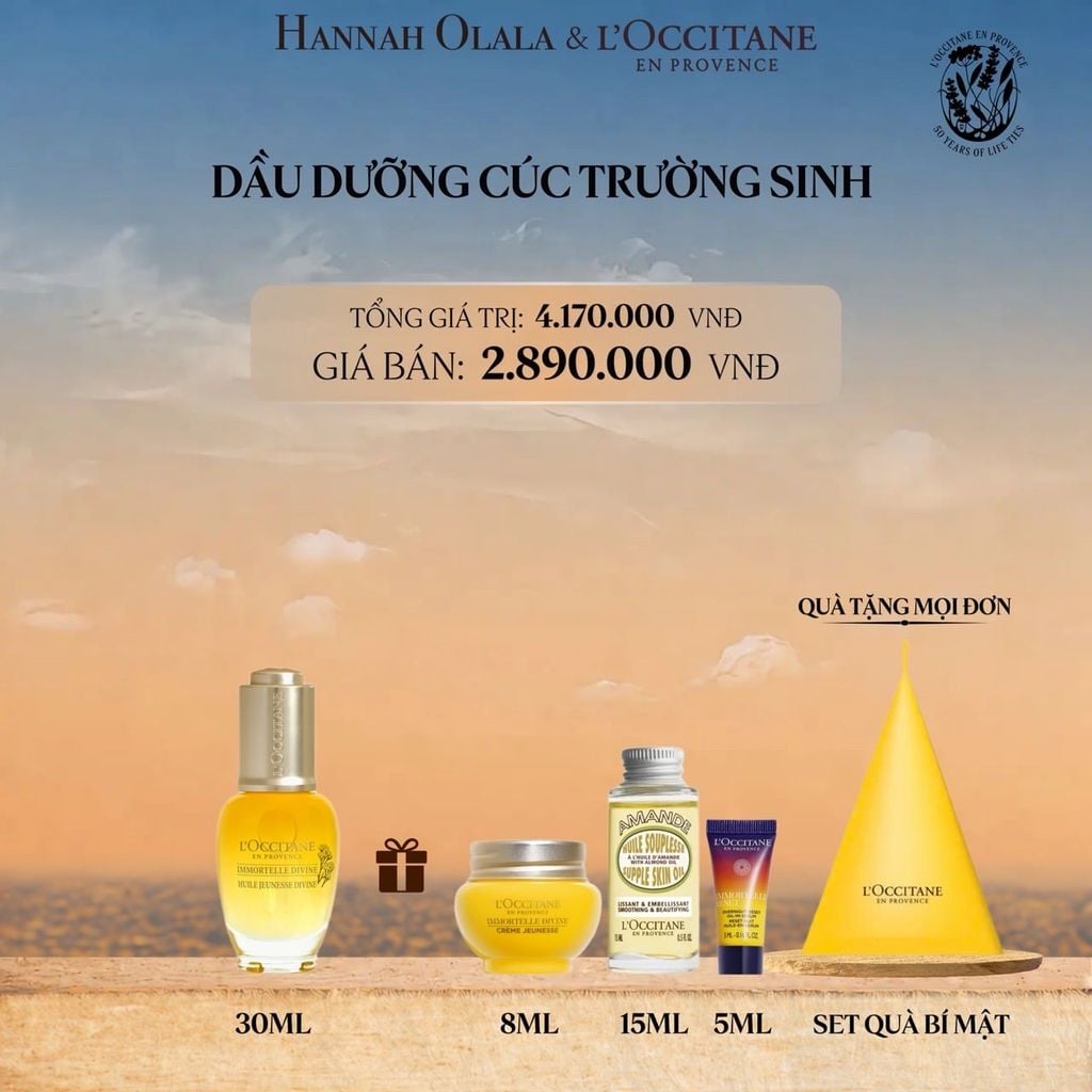  DẦU DƯỠNG TRẺ HOÁ CÚC TRƯỜNG SINH L'OCCITANE 30ML 