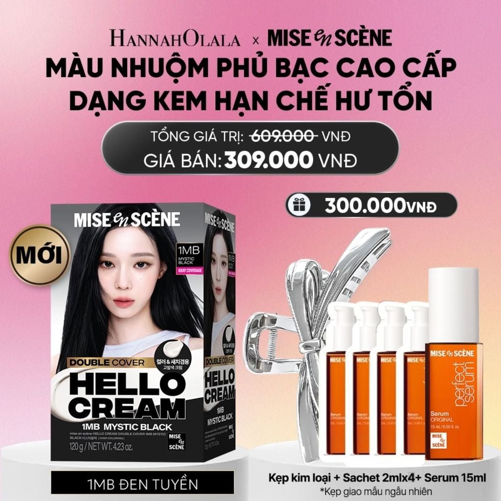  KEM NHUỘM PHỦ BẠC CAO CẤP HELLO CREAM DOUBLE COVER_A982 