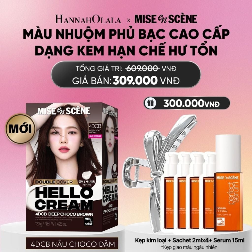  KEM NHUỘM PHỦ BẠC CAO CẤP HELLO CREAM DOUBLE COVER_A982 