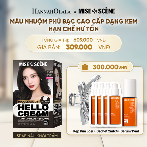  KEM NHUỘM PHỦ BẠC CAO CẤP HELLO CREAM DOUBLE COVER - A381 