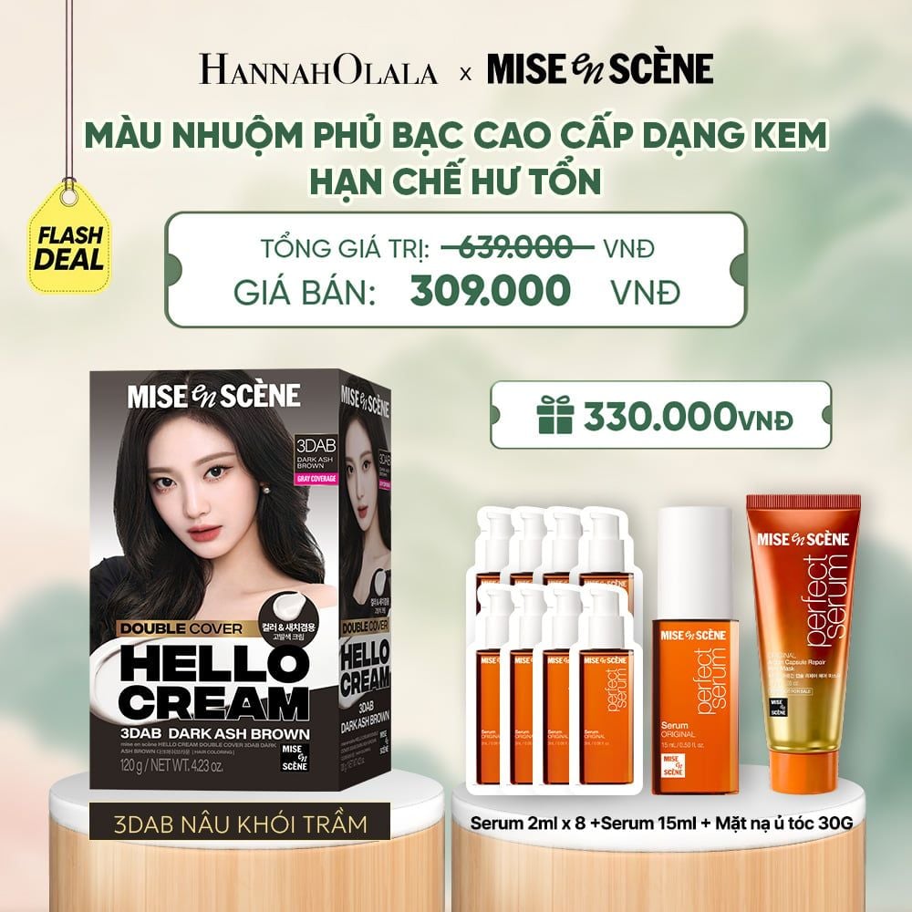  KEM NHUỘM PHỦ BẠC CAO CẤP HELLO CREAM DOUBLE COVER - A1682 