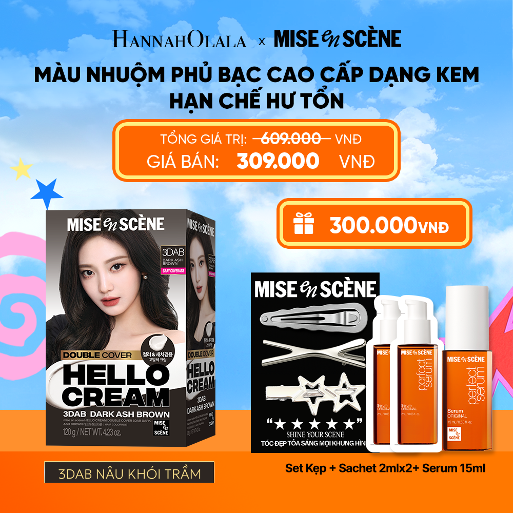  KEM NHUỘM PHỦ BẠC CAO CẤP HELLO CREAM DOUBLE COVER_K270 