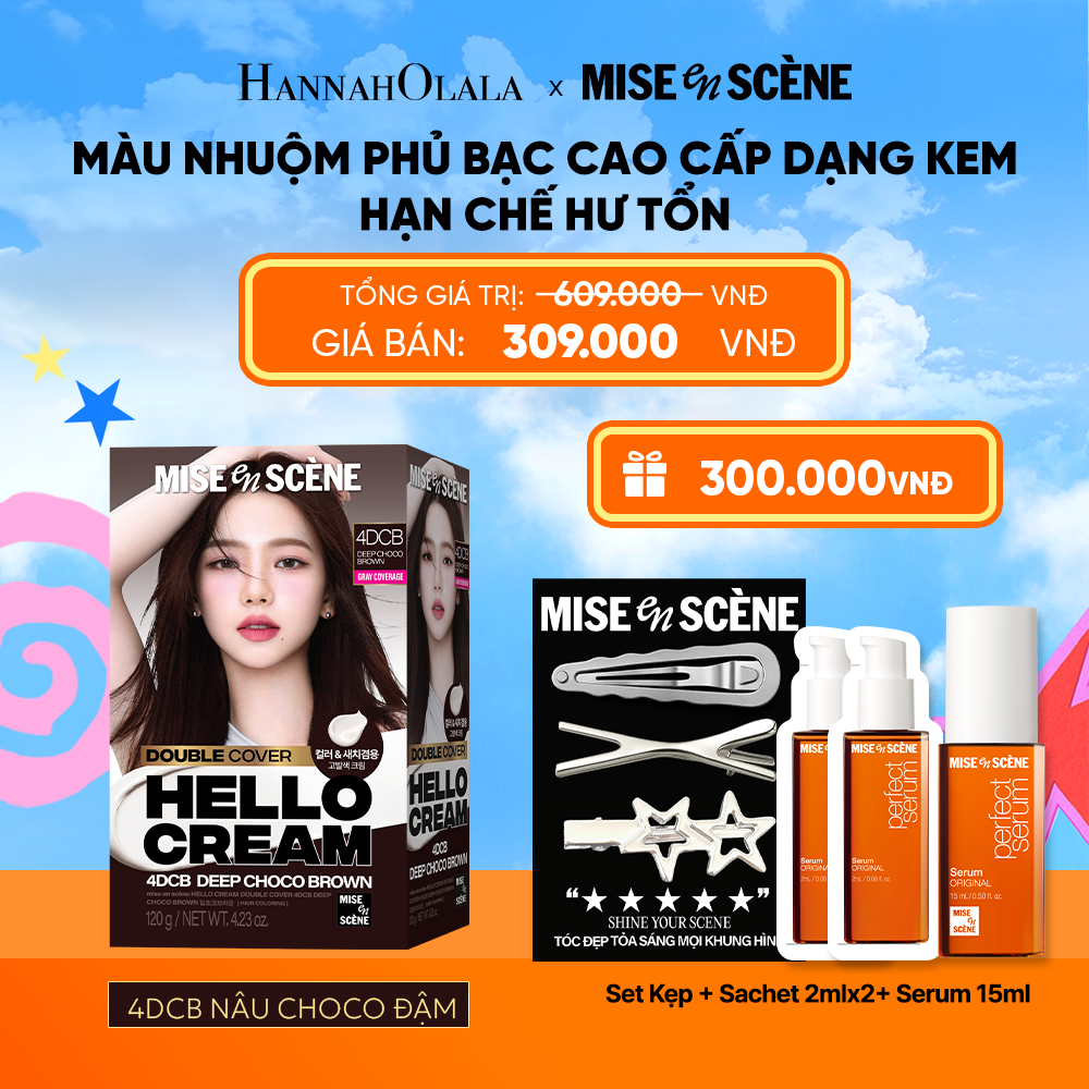  KEM NHUỘM PHỦ BẠC CAO CẤP HELLO CREAM DOUBLE COVER_K270 