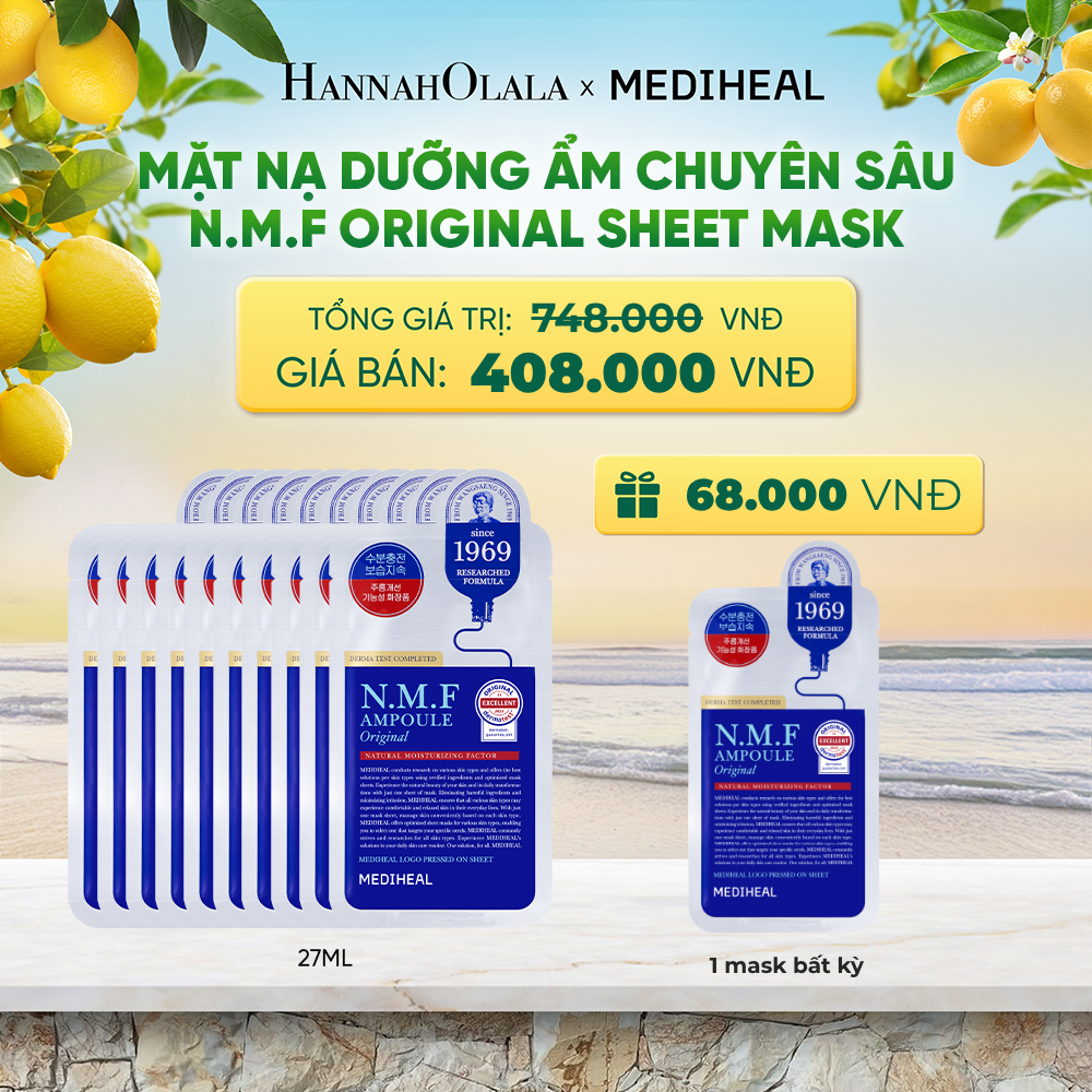  MẶT NẠ THE N.M.F AMPOULE MASK ORIGINAL 27ML (COMBO 10 MIẾNG) 
