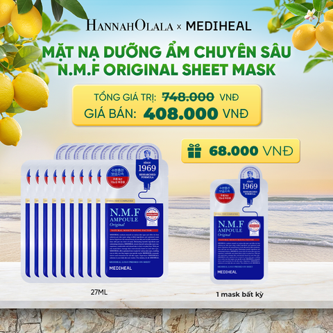  MẶT NẠ THE N.M.F AMPOULE MASK ORIGINAL 27ML (COMBO 10 MIẾNG) 