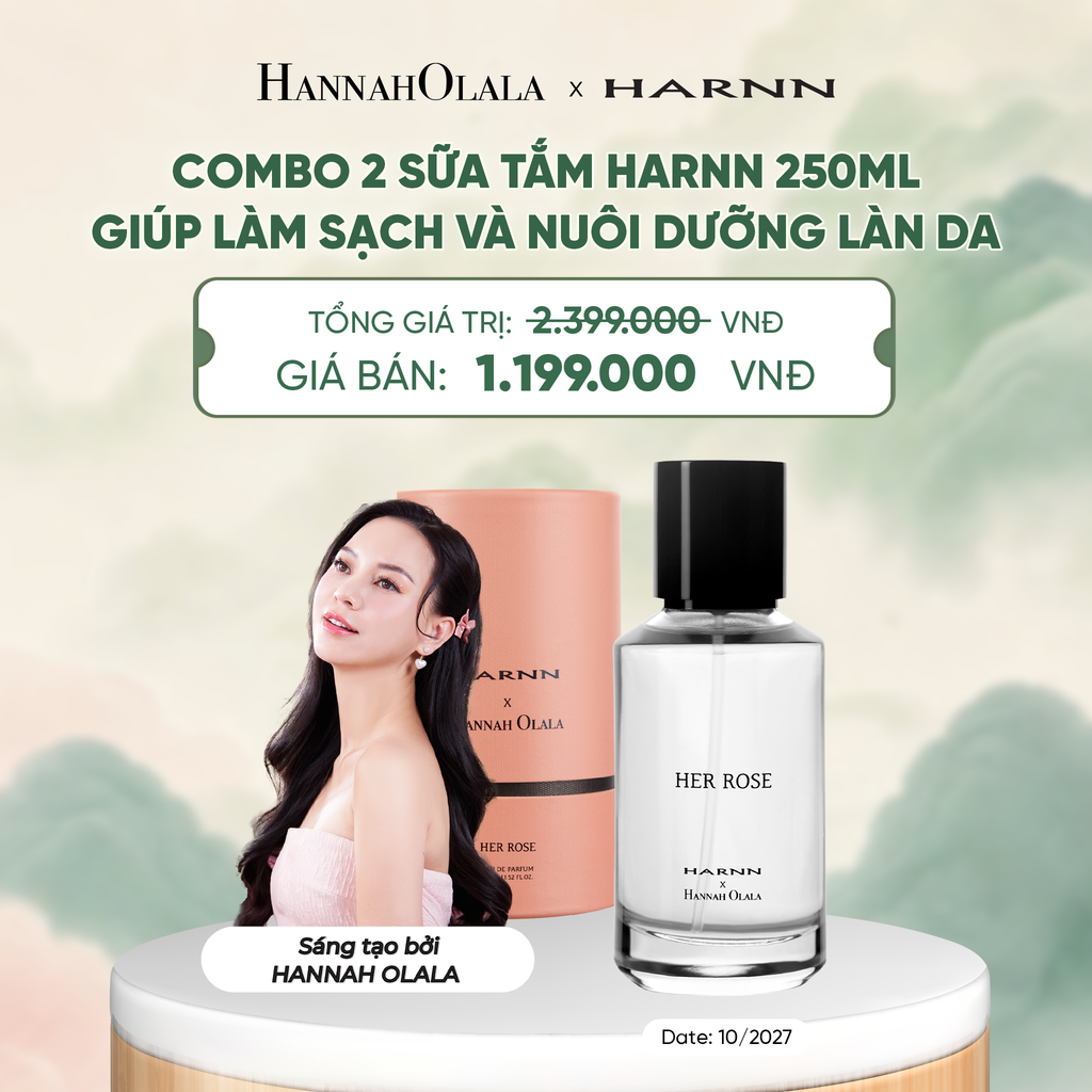  [ĐỘC QUYỀN HARNN x HANNAH OLALA] NƯỚC HOA HER ROSE EAU DE PARFUM 45ML HƯƠNG TINH DẦU HOA HỒNG THIÊN NHIÊN - A4085 