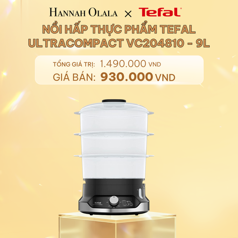  C450_DEAL 14: NỒI HẤP THỰC PHẨM TEFAL ULTRACOMPACT VC204810 - 9L 