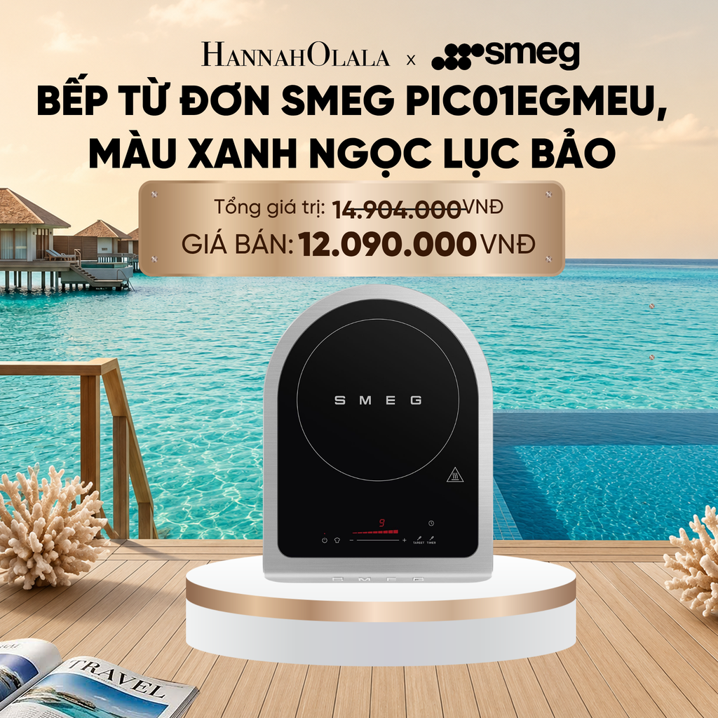  BẾP TỪ ĐƠN SMEG PIC01EGMEU, MÀU XANH NGỌC LỤC BẢO_ D2174 