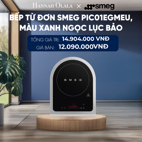 BẾP TỪ ĐƠN SMEG PIC01EGMEU, MÀU XANH NGỌC LỤC BẢO 