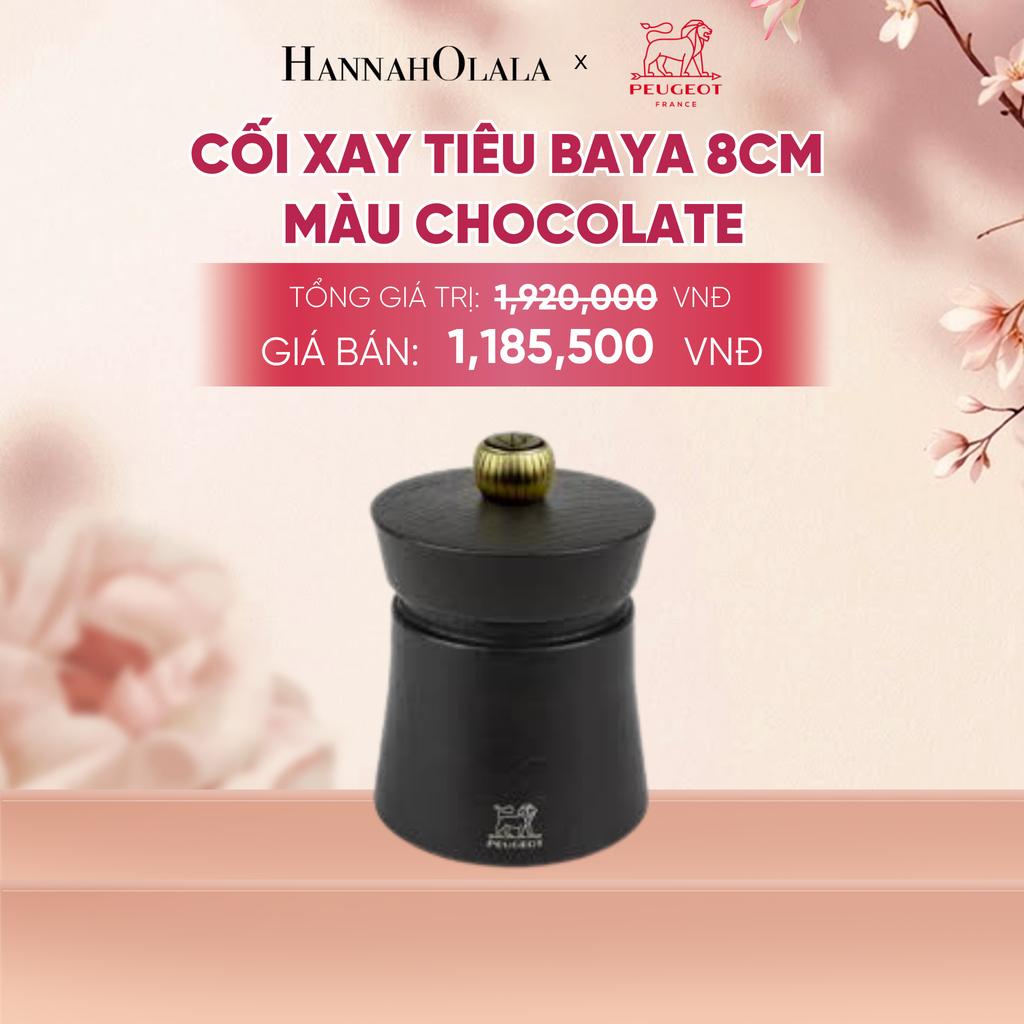  CỐI XAY TIÊU BAYA 8CM MÀU CHOCOLATE - A1080 