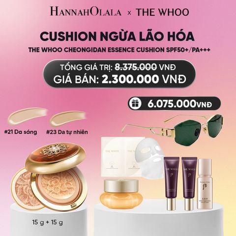  [TẶNG KÈM 1 LÕI] CUSHION NGỪA LÃO HÓA WHOO CHEONGIDAN ESSENCE CUSHION SPF50+/PA+++_A171 