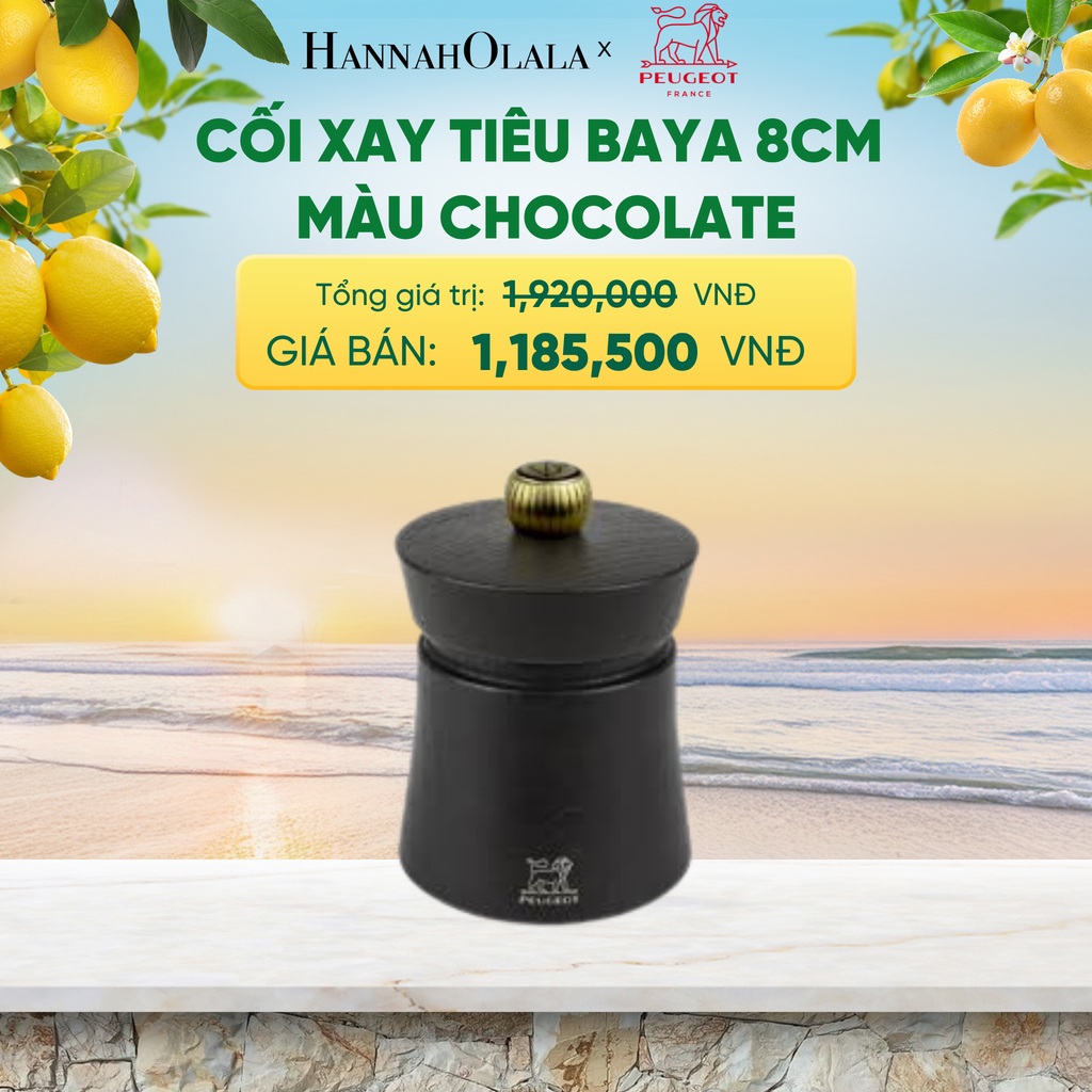  CỐI XAY TIÊU BAYA 8CM MÀU CHOCOLATE - A2593 