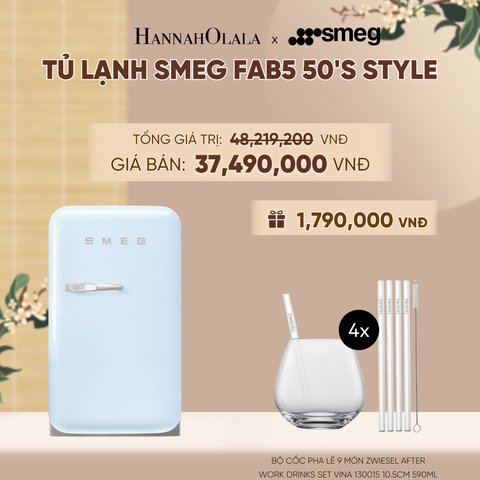  TỦ LẠNH SMEG FAB5 50'S STYLE - A2296 