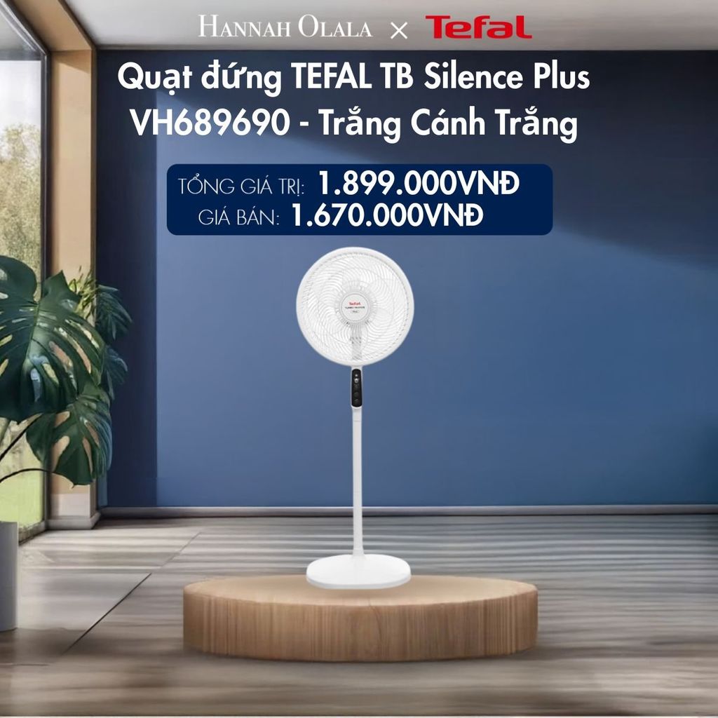  M128_DEAL 13.1: QUẠT ĐỨNG TEFAL TB SILENCE PLUS VH689690 