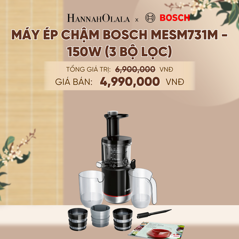  MÁY ÉP CHẬM BOSCH MESM731M - 150W (3 BỘ LỌC) - A1306 