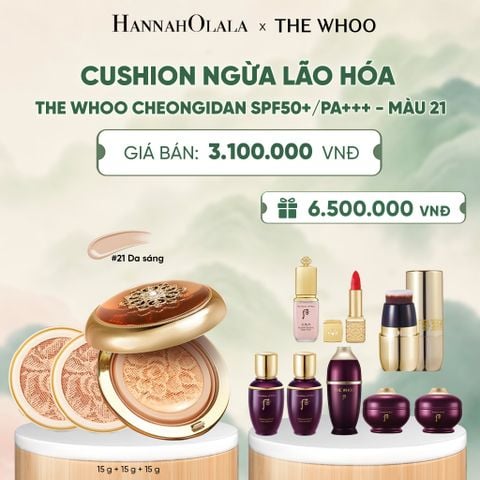  PHIÊN BẢN LỄ HỘI - CUSHION NGỪA LÃO HÓA WHOO CHEONGIDAN ESSENCE CUSHION SPF50+/PA+++ - MÀU 21 - A316 