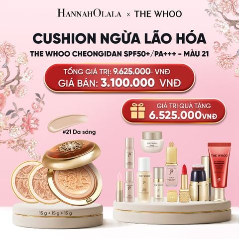 PHIÊN BẢN LỄ HỘI - CUSHION NGỪA LÃO HÓA WHOO CHEONGIDAN ESSENCE CUSHION SPF50+/PA+++ - MÀU 21 
