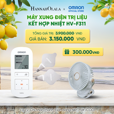  MÁY XUNG ĐIỆN TRỊ LIỆU KẾT HỢP NHIỆT OMRON HV-F311 _ DEAL 5 