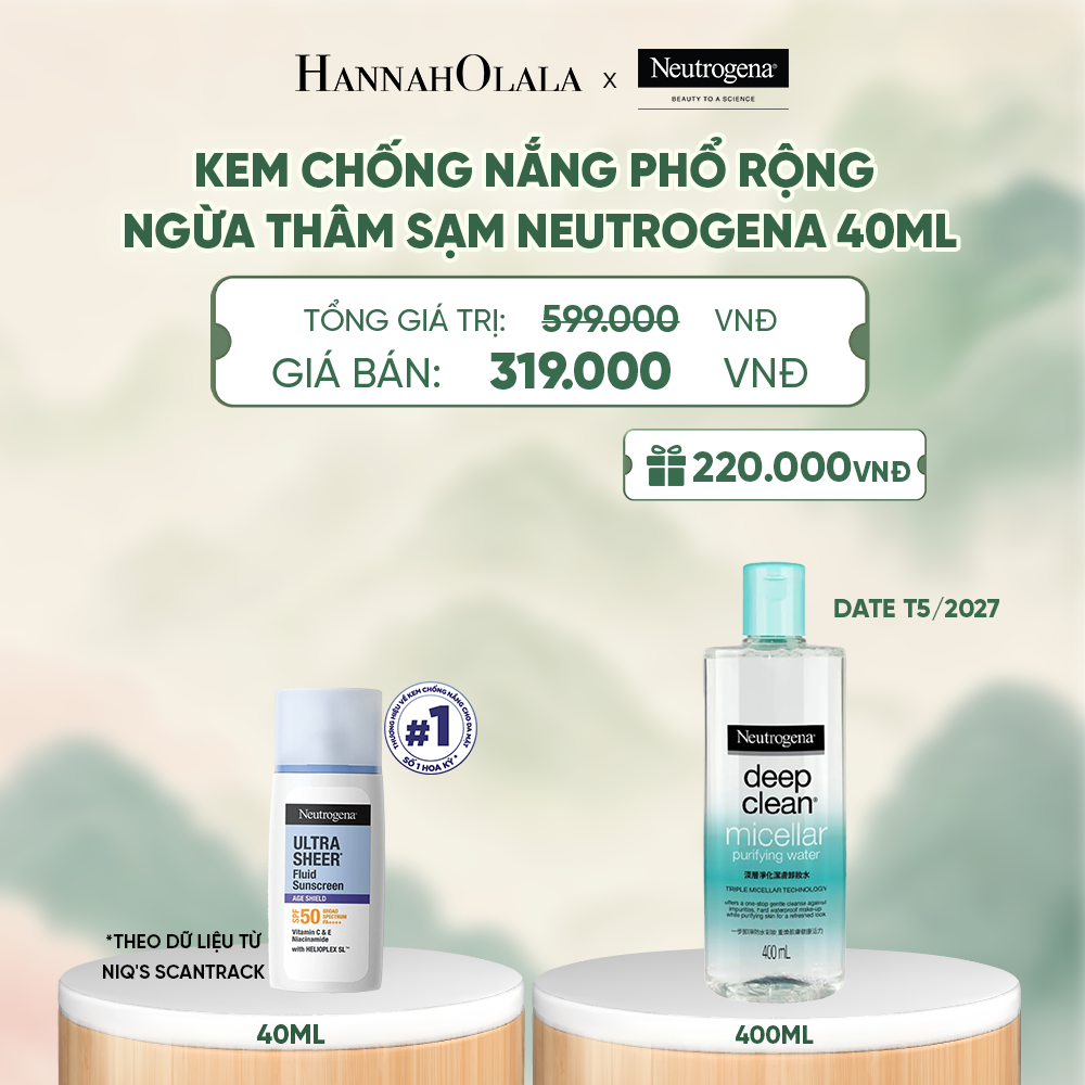  KEM CHỐNG NẮNG PHỔ RỘNG NGỪA THÂM SẠM NEUTROGENA ULTRA SHEER AGE SHIELD 40ML - A1000 
