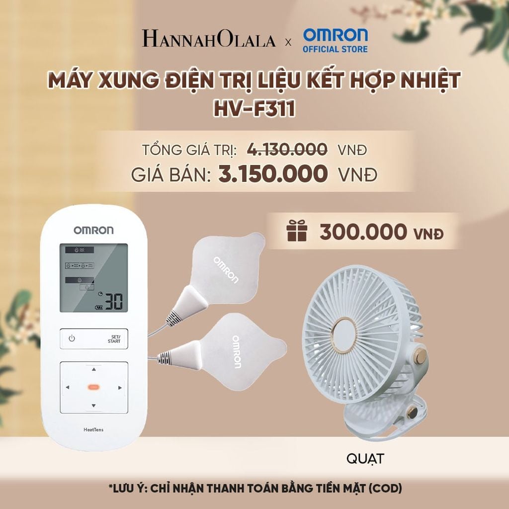  MÁY XUNG ĐIỆN TRỊ LIỆU KẾT HỢP NHIỆT OMRON HV-F311 - A2613 
