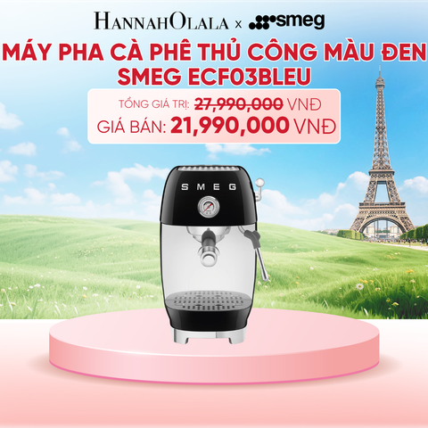  MÁY PHA CÀ PHÊ THỦ CÔNG MÀU ĐEN SMEG ECF03BLEU - B181 