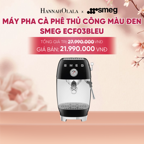  MÁY PHA CÀ PHÊ THỦ CÔNG MÀU ĐEN SMEG ECF03BLEU - A2176 