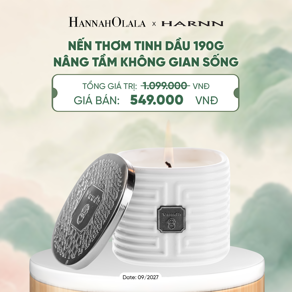  [SALE CẬN DATE] NẾN THƠM TINH DẦU 190G - NÂNG TẦM KHÔNG GIAN SỐNG - A4086 