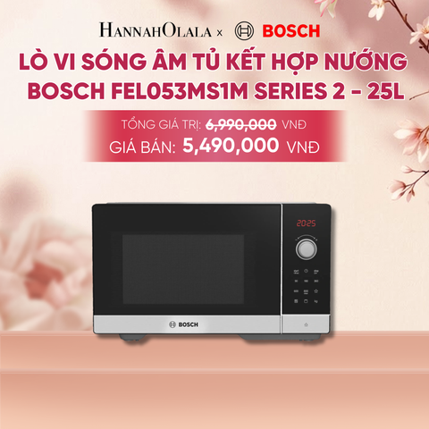  LÒ VI SÓNG ÂM TỦ KẾT HỢP NƯỚNG BOSCH FEL053MS1M - A2335 