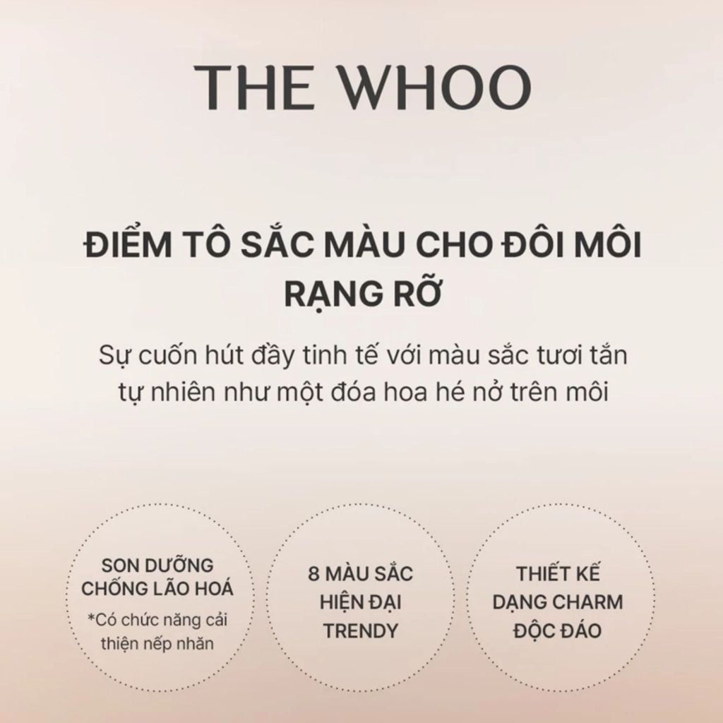 DEAL 26: PHIÊN BẢN LỄ HỘI - BỘ SON DƯỠNG CẢI THIỆN NẾP NHĂN MÔI THE WHOO ESSENTIAL LIP GLOW BALM - 39 MAUVE BROWN 