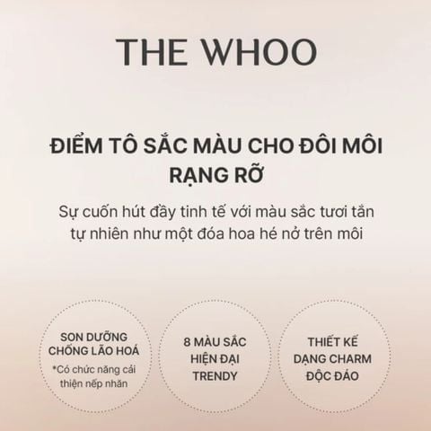  PHIÊN BẢN LỄ HỘI - BỘ SON DƯỠNG CẢI THIỆN NẾP NHĂN MÔI THE WHOO ESSENTIAL LIP GLOW BALM - 39 MAUVE BROWN 