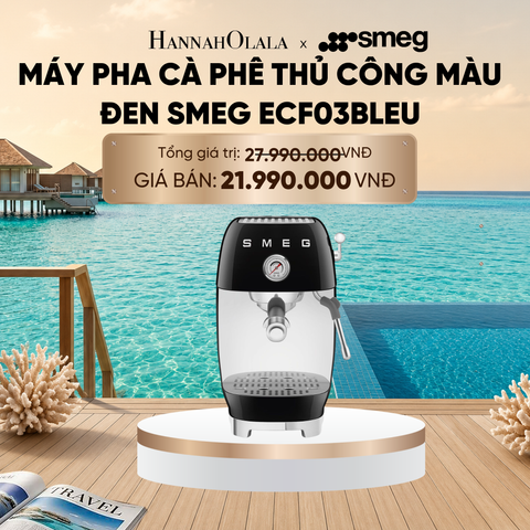  MÁY PHA CÀ PHÊ THỦ CÔNG MÀU ĐEN SMEG ECF03BLEU_ D2077 