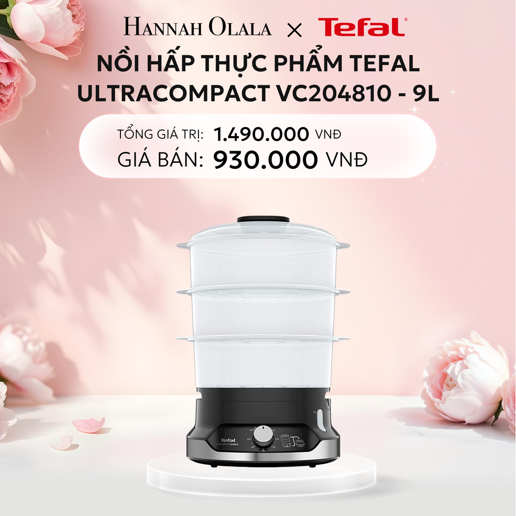  E307: DEAL 28: NỒI HẤP THỰC PHẨM TEFAL ULTRACOMPACT VC204810 - 9L 